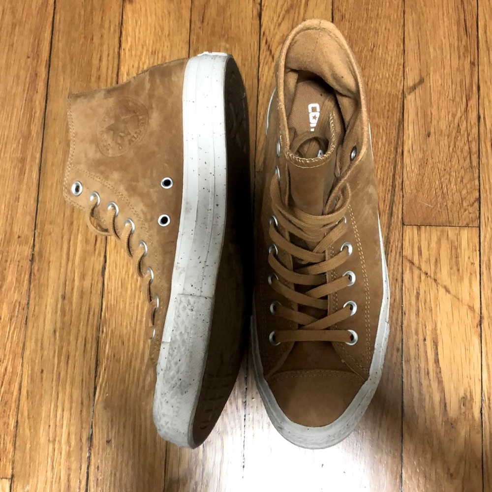 Suede Converse high top sneakers